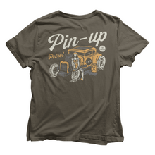 Load image into Gallery viewer, Pin-up Petrol Short-Sleeve Shirt (Army) | Automotive Apparel | E85 Brand