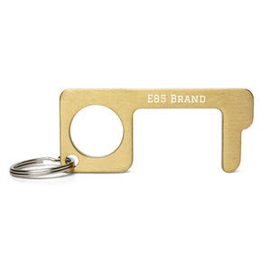 E85 Brand Engraved Brass Touch Tool Keychain