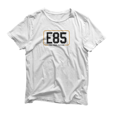 Load image into Gallery viewer, E85 (Black Logo) White Short-Sleeve Shirt| Automotive Apparel | E85 Brand
