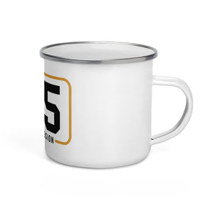 E85 Logo (Black) Enamel Mug | Automotive Apparel | E85 Brand