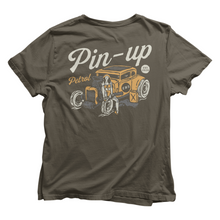 Load image into Gallery viewer, Pin-up Petrol Short-Sleeve Shirt (Army) | Automotive Apparel | E85 Brand
