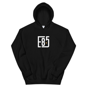 E85 Alt. Logo Black Hoodie | Automotive Hoodies | E85 Brand