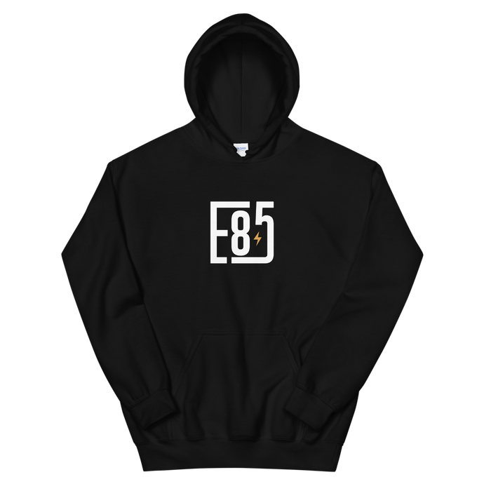 E85 Alt. Logo Black Hoodie | Automotive Hoodies | E85 Brand