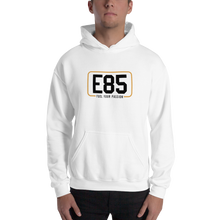 Load image into Gallery viewer, E85 (Black Logo) White Hoodie Fitment | Automotive Hoodies | E85 Brand
