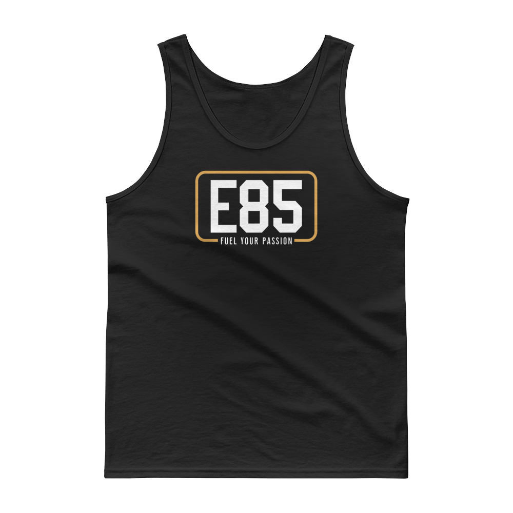 E85 (White Logo) Black Classic Tank | Automotive Apparel | E85 Brand