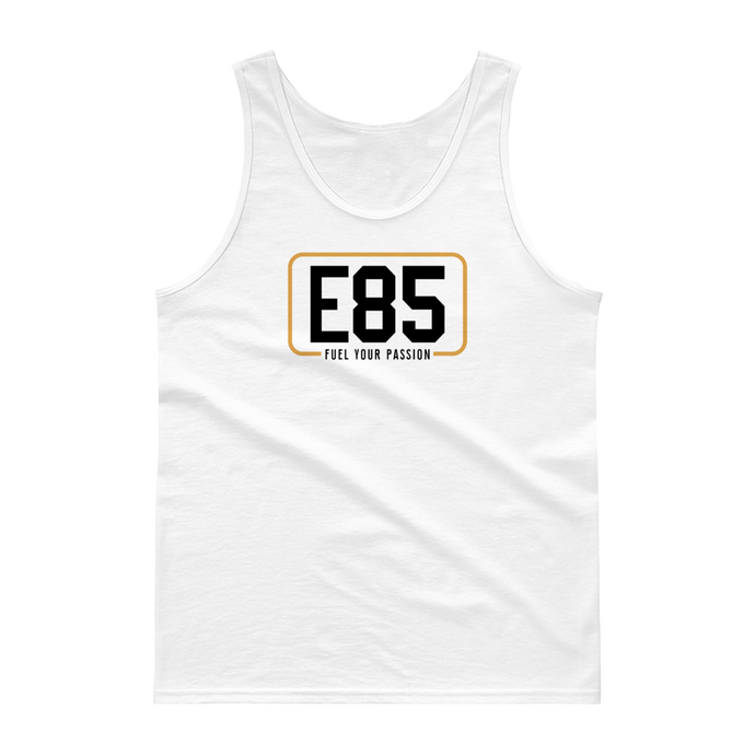 E85 (Black Logo) White Classic Tank| Automotive Apparel | E85 Brand