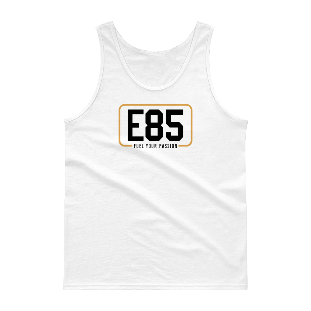 E85 (Black Logo) White Classic Tank| Automotive Apparel | E85 Brand