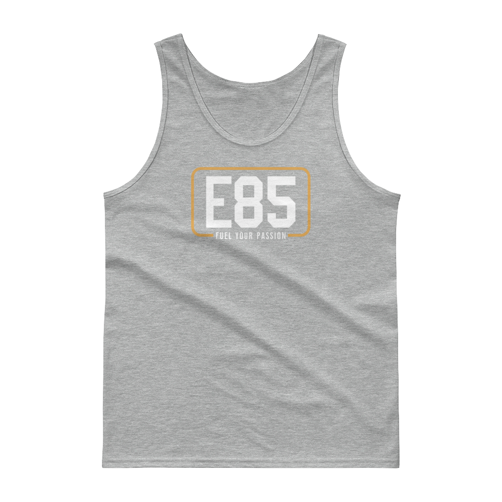 E85 (White Logo) Sport Grey Classic Tank | Automotive Apparel | E85 Brand