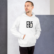 Load image into Gallery viewer, E85 Alt. Logo White Hoodie Fitment | Automotive Hoodies | E85 Brand
