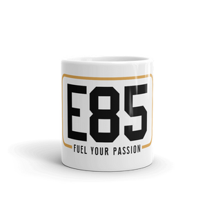 E85 Logo (Black) Ceramic Mug | Automotive Apparel | E85 Brand